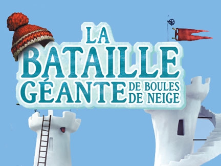 La bataille géante de boules de neige La bataille géante de boules de neige