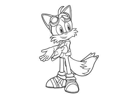 Tails Coloriages Goodies Sonic Boom Dessins Animés