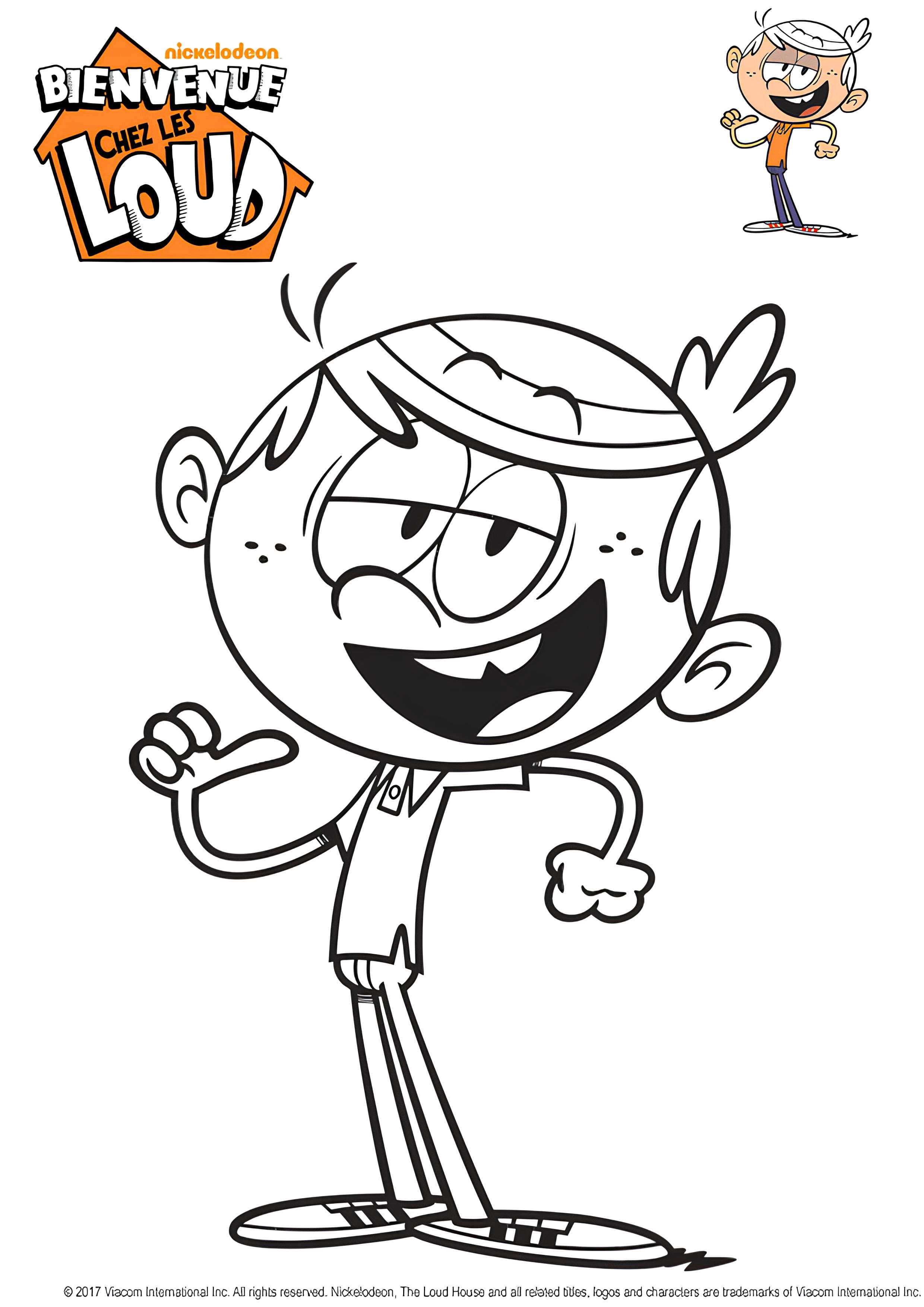 Famille Dessin Bienvenue Chez Les Loud Lincoln - Coloriages Dessins animes - Bienvenue chez les Loud