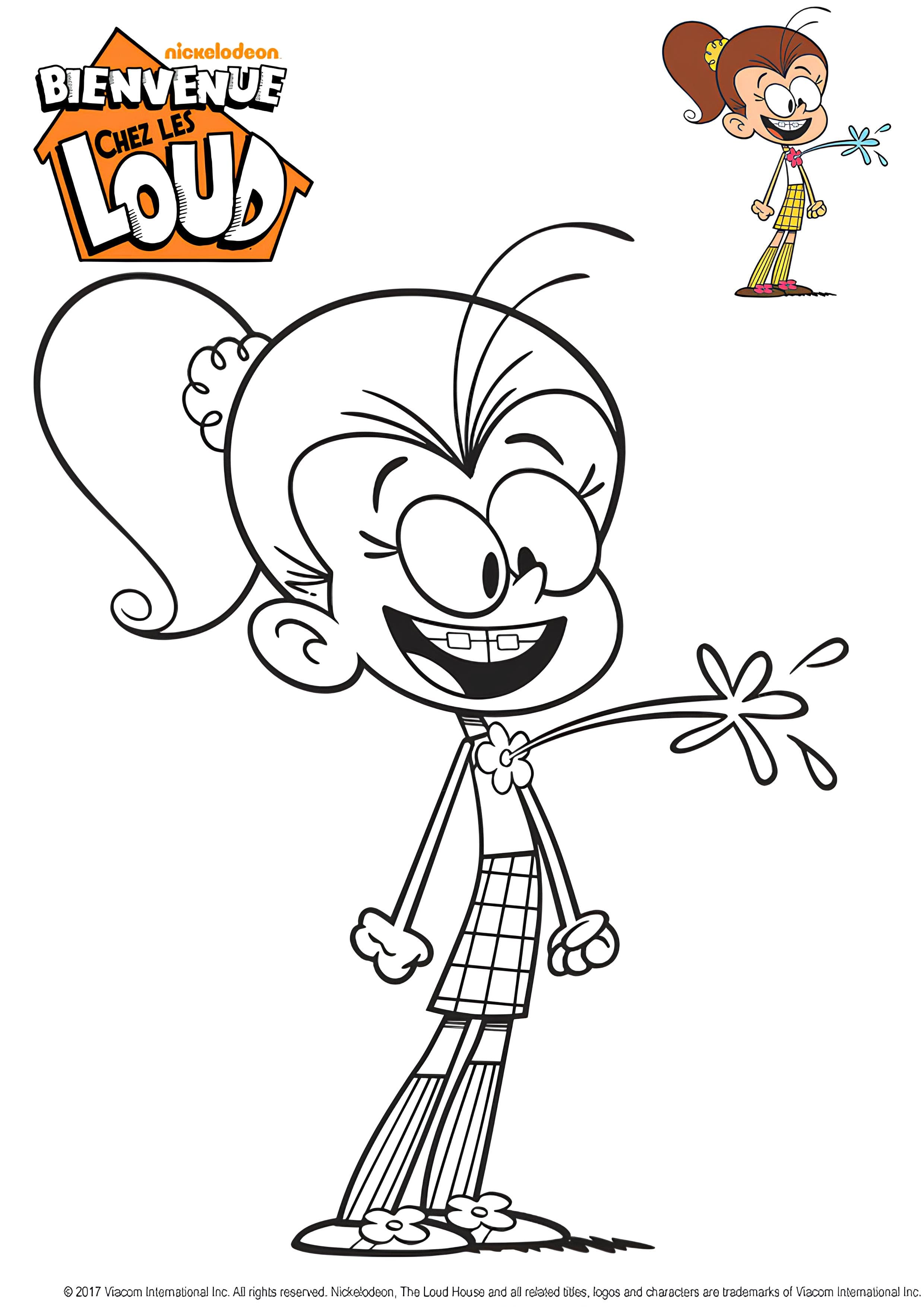Coloriage Bienvenue Chez Les Loud Toute La Famille Luan - Coloriages Dessins animes - Bienvenue chez les Loud