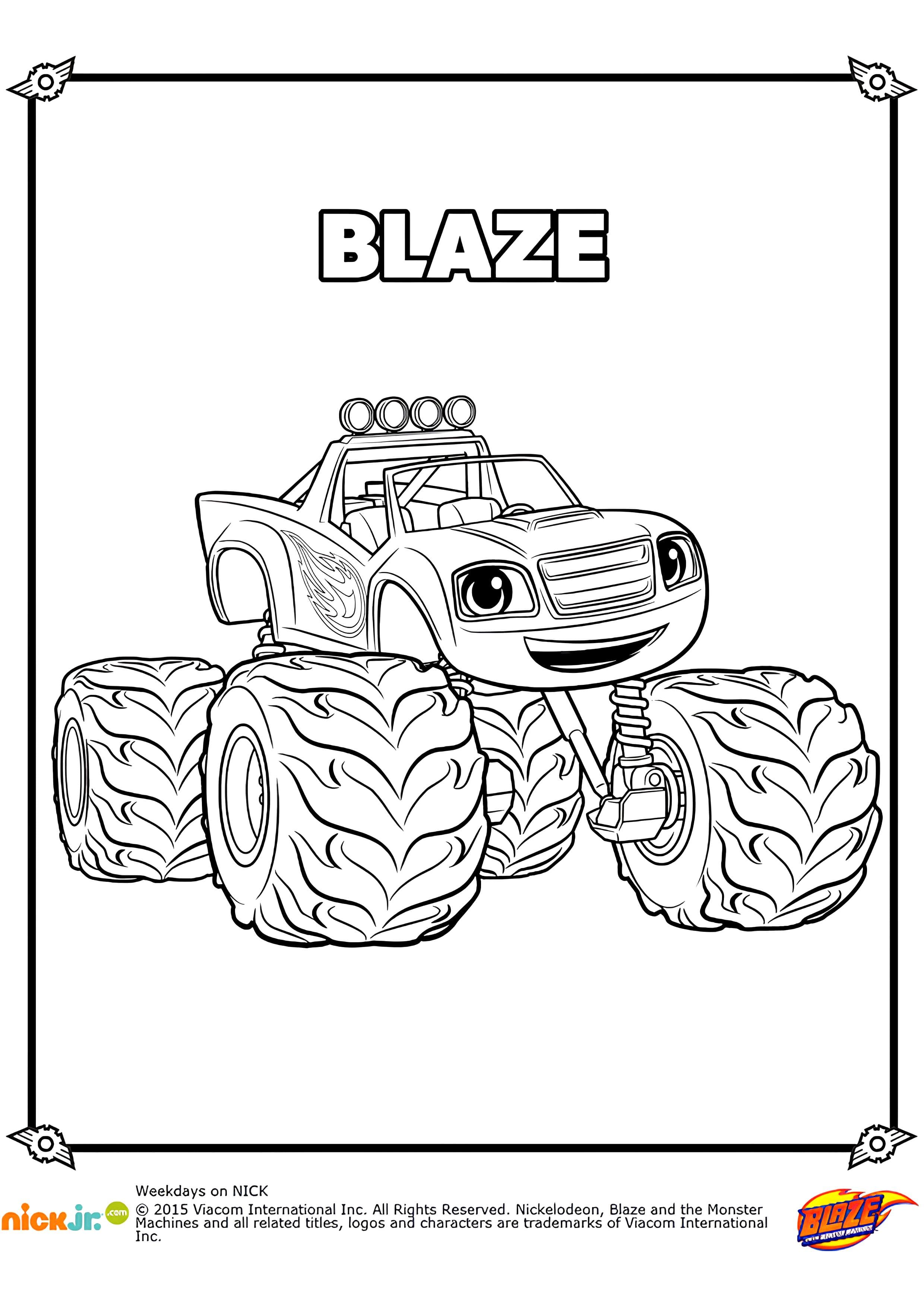 Coloriage Blaze Et Les Monster Machines Coloriage Blaze - Coloriage Blaze et les Monster Machines - Coloriages Dessins animes