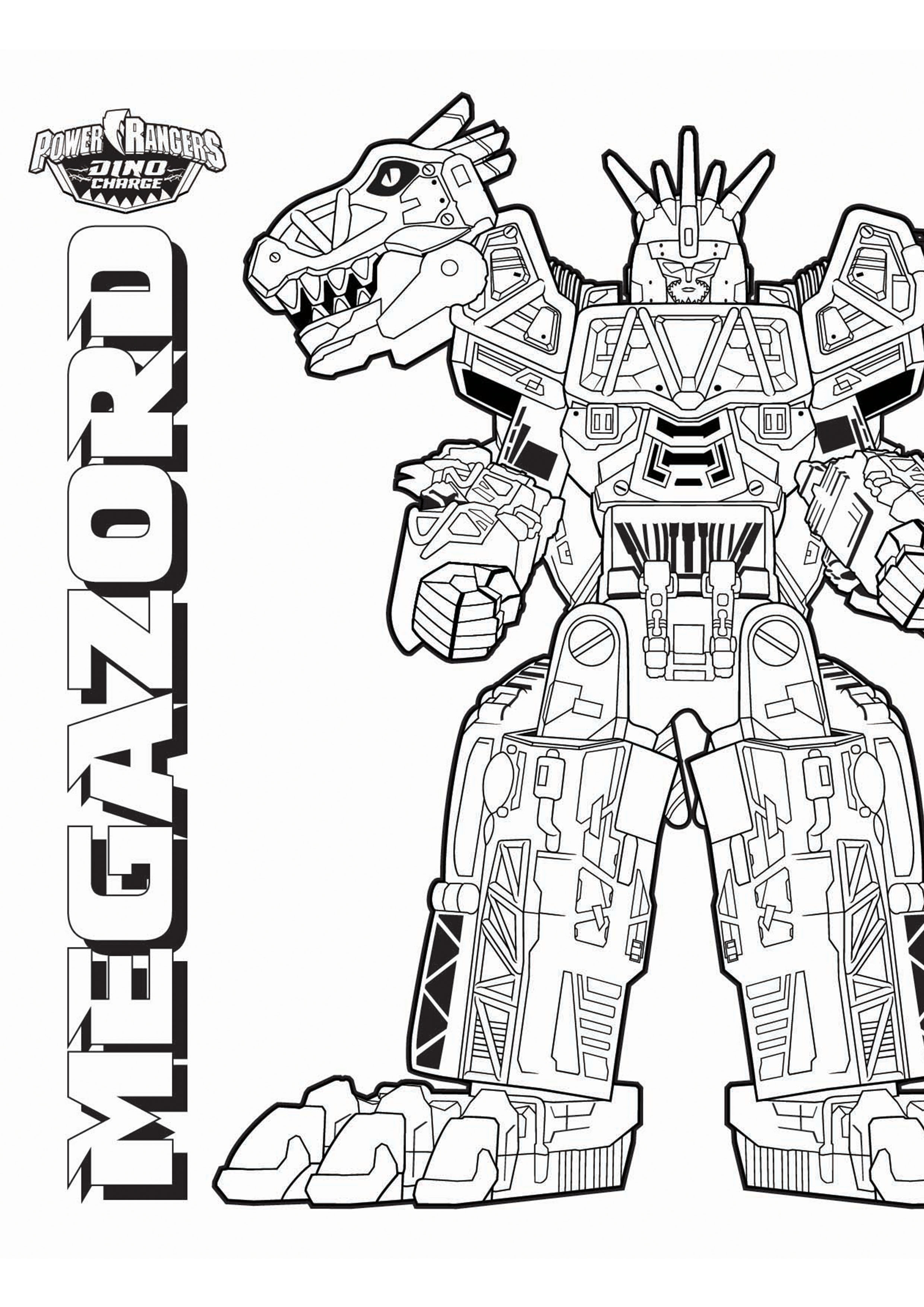 power rangers megazord coloring pages