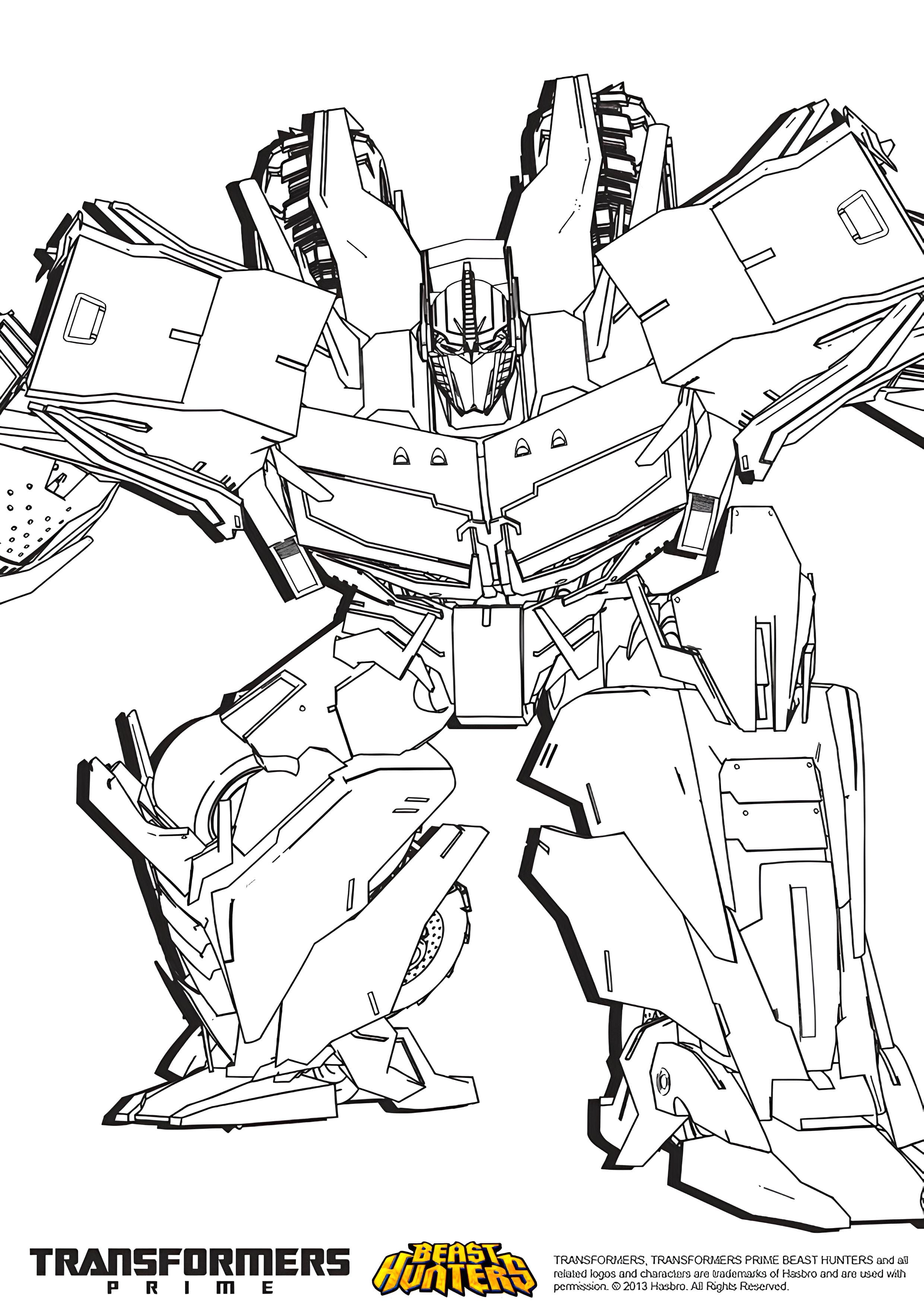 Coloriage Transformers Optimus Prime Transformers prime Beast Hunters : Optimus Prime 2 - Coloriages Dessins animes - Transformers